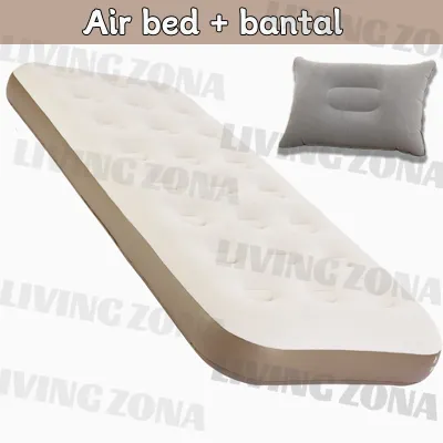 King Queen Double Twin Single Ukuran kasur angin pompa Matras jauh/ traveliing/ berkemah