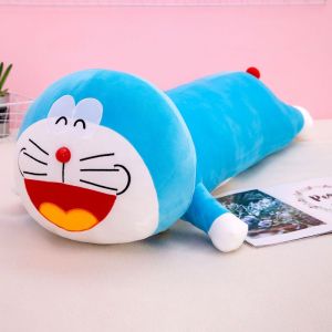 60-120cm Doraemon Soft Stuffed Toy Sleeping Long Bolster Fluffy Long Pillow With Emotions Birthday Gift For Kid Girls