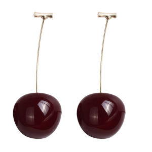 【PrettySet】Korean Fashion Cherry Earrings for Women Summer Cherries Girls Cute Earrings Birthday Party Simple Transparent Earring Jewelry