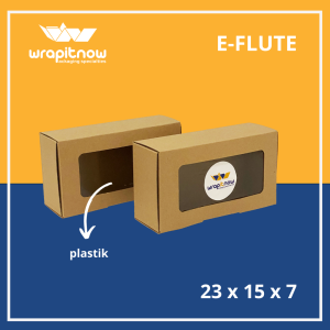(Isi 10pcs) Kardus Eflute Die Cut 23x15x7 Jendela / Dus hampers picnic roll souvenir box coklat premium packing olshop kemasan kado tebal premium bolu gulung kaos hijab tumblr mug gelas kain roti brownies cake bolu