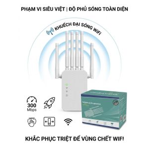 Bộ kích sóng Wifi Repeater EXT350 6 râu tốc độ cao mở rộng tầm phát sóng cải thiện tốc độ mạng