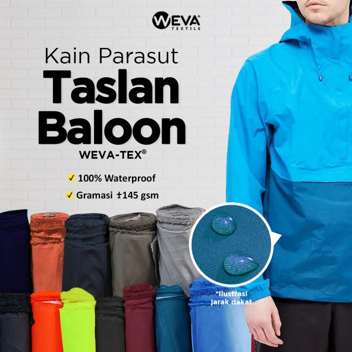 Jual Micro Stretch Bahan Kain Jaket Parasut Waterproof Wevatex - Benhur -  Kota Surabaya - Weva Textile