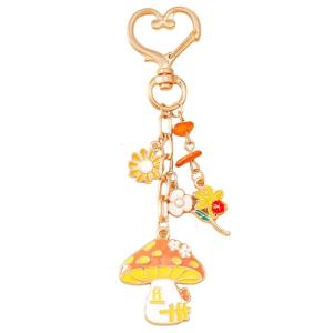 EVERYDAY bí ngô nấm Keychain hạt lúa mì tôn tạo Móc treo chìa khóa quyến rũ hợp kim móc chìa khóa quà Tặng phụ kiện