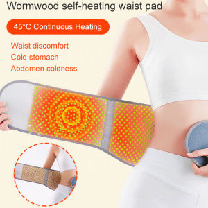 Adjustable Waist Support Belt Postpartum Maternity Heating Thermal Back Wrap with Mugwort Herbal Warm Comfort for Lower Back Pain Relief