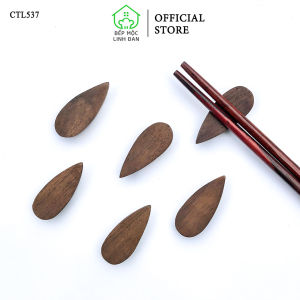 Gác đũa gỗ óc chó siêu sạch hình giọt nước - Bộ 10 Chiếc [CTL537]