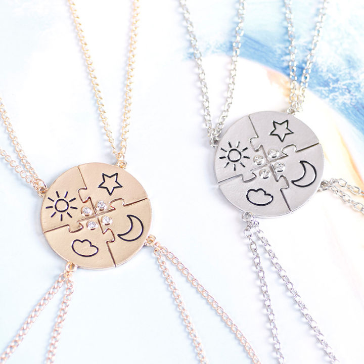 Corinna Piece Set Best Friend Friendship Necklace Sun Moon Cloud