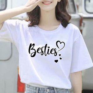 Womens bestie love jumbo oversize short sleeve t-shirt.C