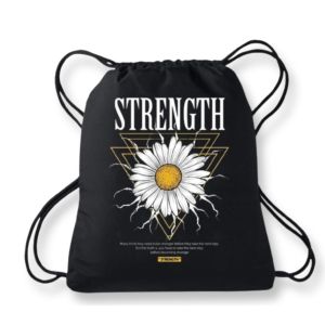 Tas Serut dengan Desain STRENGTH untuk Menyandang atau Tas Serut dengan Karakter Bronx Boy