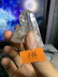 Đá thạch Anh ƯU LINH tán sắc pha lê tự nhiên trong suốt vàng Citrine thanh tẩy thiền định tarot cực mạnh Clear Quartz Natural 114