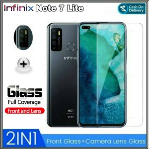 Paket 2in 1 Tempered Glass Infinix GT 20 Pro 5G 10 Pro 5G / Note 7 Lite 2020 Free Anti Gores Camera