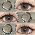 [COD] Eyeshare contact lenses SEATTLE Series 14.5 mm Brown Gray big eyes Lens Contact Lenses Colored Soft Lenses No Prescription 0.0 Wear 1 pair per year. 