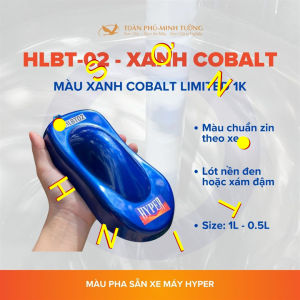 Sơn xe máy HYPER màu xanh dương Coban 1K (Code: HLBT-02) sơn thơm công nghiệp