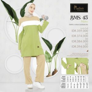 Setelan Baju Olahraga Wanita Muslimah Believe BMS 45 / Baju Senam Yoga