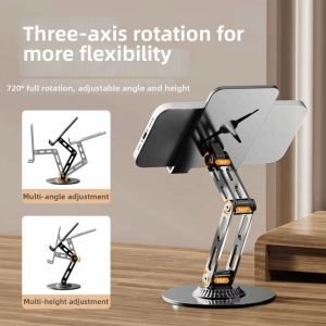YEAHAP Foldable Phone Holder 360° Rotatable Adjustable Phone Rack Universal Ergonomic Viewing Tablet Stand Home Office