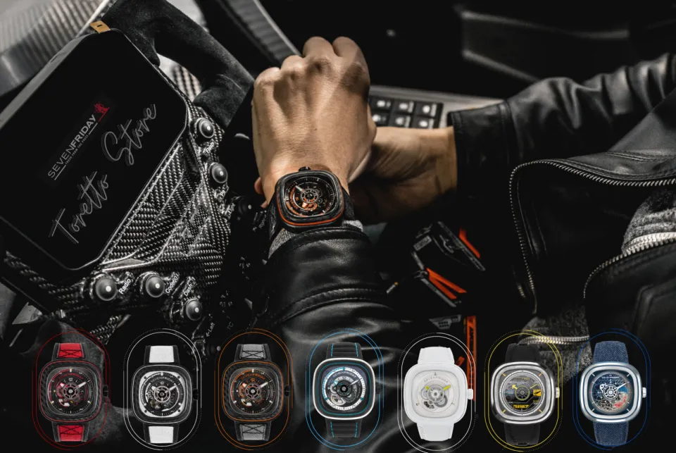 Đồng Hồ Nam [Sevenfriday P3/PCF Automatic Hộp Gỗ, Sách, Thẻ