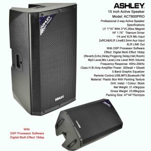 Speaker Aktif ASHLEY ACT600PRO / ACT 600 PRO (15inch) ORIGINAL