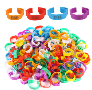 200Pcs Chicken Leg Rings Numbered Tag Markers Adjustable Leg Band for Gamefowl Duck Bird Poultry Farm Equipment