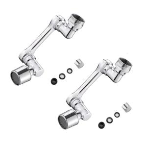 2set Universals Rotation Extenders 1080 Degree Rotating Water Faucet For Sink Basins Washing Brushing Easy Installation
