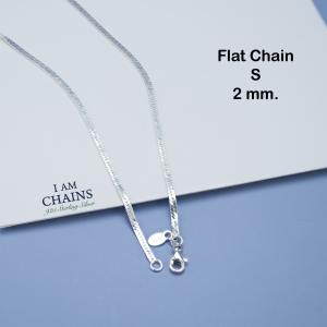 สร้อยคอเงินแท้ 925 ลาย Flat Chain สร้อยแบน เก๋มากค่ะ 3 ขนาด ความยาว 16-30 นิ้ว มีใบรับประกันเงินแท้ กล่องและถุงผ้า