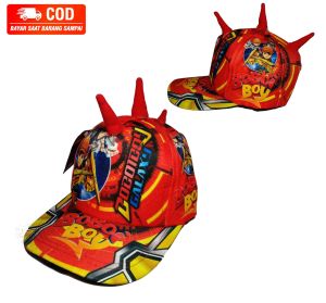 Topi Anak Laki Laki Karakter Boboiboy Gaming Free Fire Mobile lagends Evos Batman Spiderman Superman Capten America Super herro Usia 2-5 Tahun Paud Tk Sd-KIDZTUBS1858042924