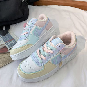 Korean Casual Air Low Top Sneakers for women Sunflower Sneakers Fashion Thicksole Lowcut Rubber Shoes For Women Shadow Macaron Sneakers outdoor ladies