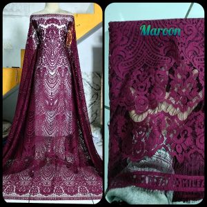 KAIN BROKAT SEMI FRANCIS ISI 25 METER BAHAN KEBAYA BRUKAT HARGA PERBAJU