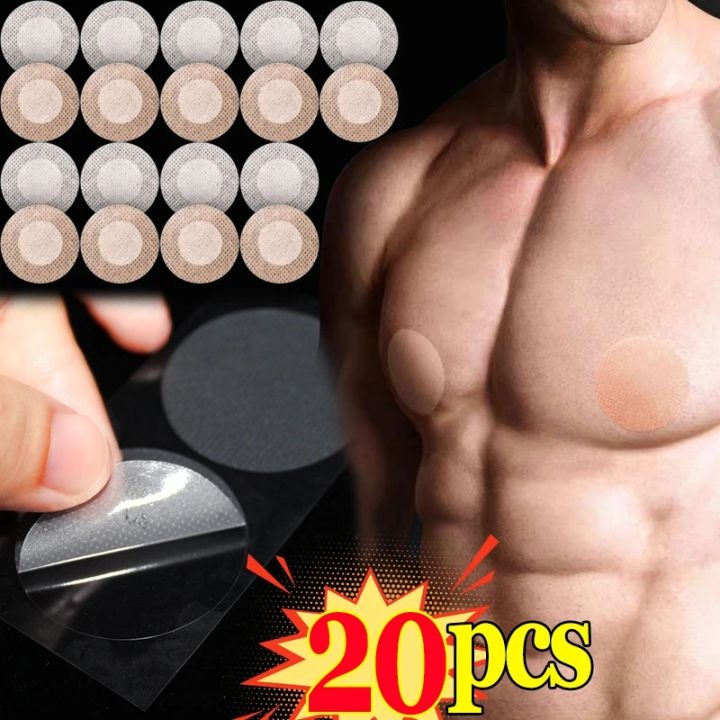 20pcs Men Nipple Cover Adhesive Chest Paste Women Invisible Lift