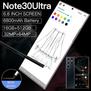 Ready new Sansung Gaxlay Note30 Ultra 5G Handphone 6.8 inch full HD+ Screen Smartphone ram 16GB rom 512Gb 32MP+64MP Global Version Android 12.0 Phone 6800mAh Support Google Face Unlock 5G cheap Phone - Lazada