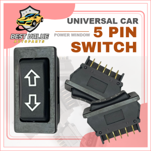 PROTON SAGA ISWARA KANCIL UNIVERSAL 5 PIN SWITCH CAR SWITCH POWER WINDOW SWITCH UP DOWN KANCIL BUTANG CERMIN AUTO KERETA