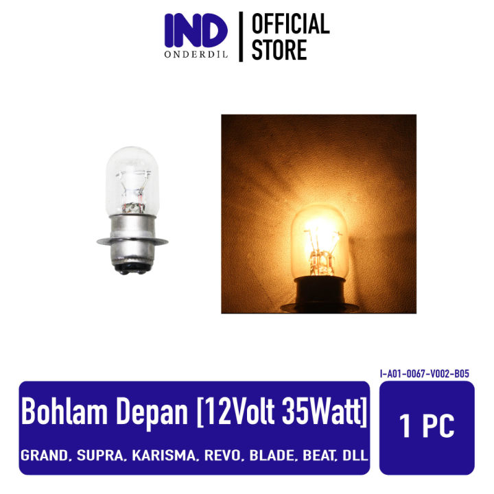 Lampu-Bohlam Depan T19 12V-12 V-Volt-35 Watt-W-35W Lampu Kuning