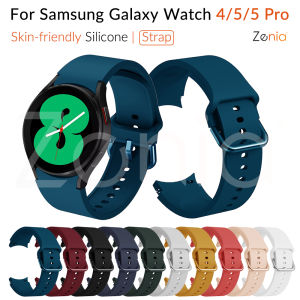 Zenia 20mm Skin-friendly Replacement Original official Color buttons Silicone Watch Strap for Samsung Galaxy Watch 3 4 5 Pro Classic LTE Bluetooth 40mm 41mm 42mm 44mm 45mm 46mm Watch4 Watch3 Watch5 Accessories Wristband Bracelet Sport Smart Watch