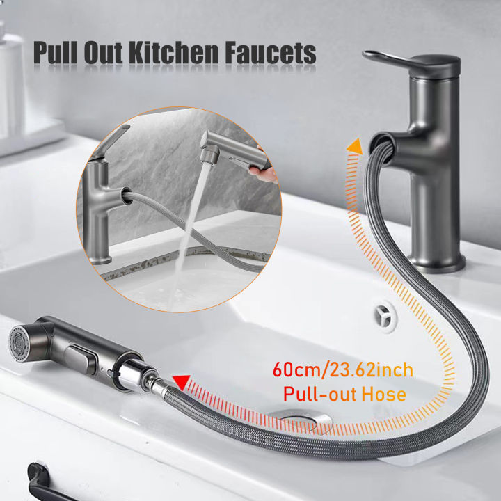 Pull Out Kitchen Faucets With 3 Spray Modes Single Handle 23 Inch Pull   Fa16b3f94c7d2a7998fdfa1e5de3ab57  720x720q80 