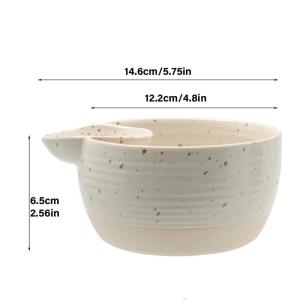 Dining Bowl Ceramics Dipping Sauce Plate Vintage Cold Vegetables Tableware Creative Big Bowl with Small Dish