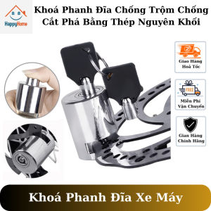 Khóa đĩa xe máy làm bằng thép nguyên khối ổ khoá chống trộm thiết kế thông minh chống cắt phá