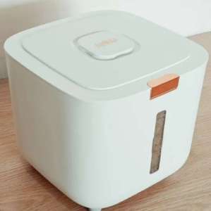 Tempat Beras Dispenser Estetik Wadah Beras Dengan Tutup Bisa Disesuaikan Rice Box Tong Beras Penyimpanan Dapur Modern