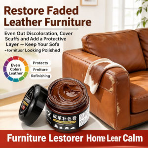 Leather Repair Cream Leather Color Restorer Leather Scratch Repair Faded Leather Renew Paste Car Seat Sofa Shoes Bag Care