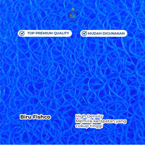 FishCO Mat Hi-Density Media Filter/Biru/japmat Kolam - BLUE 150cm x 100cm