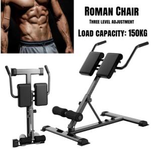 Multifunctional Metal Roman Chair Commercial and Household Folding Waist Hip Trainer Bodybuilding Fitness