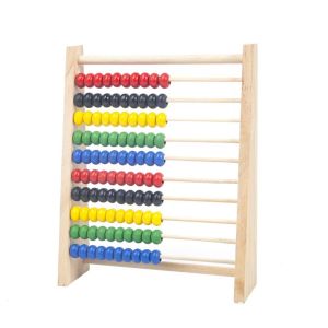 BEIMOUS Montessori Toy Abacus for Kids Intelligence Development Wooden Learning Mathematics Tool Counting Tool Mini Children Toys Intelligence Development