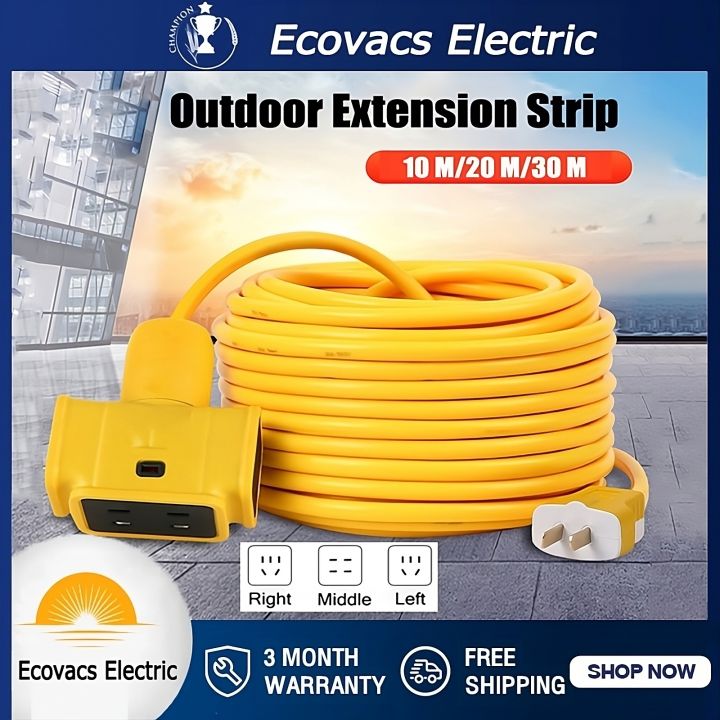 5M30M electric vehicle power extension cord socket with extension cord