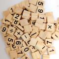 Dolity 100 Pieces Number Tiles Black Letters Blocks For Crafts Kids. 