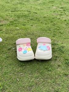 Detachable Thick-Soled Clog Sandals For Women New Summer Home Non-Slip Height-Increasing Beach Cartoon Sandals For Outdoor Wear