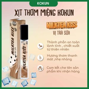 Xịt Thơm Miệng Kissing Spray KOKUN Hương Vị Trà Sữa Ngọt Ngào The Mát Chai 10ml