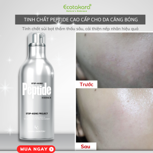 Tinh chất dưỡng da Peptide W.Skin Laboratory Stop-Aging Peptide Essence (100ml) giàu dưỡng chất làm mờ các nếp nhăn cho da căng bóng mịn màng