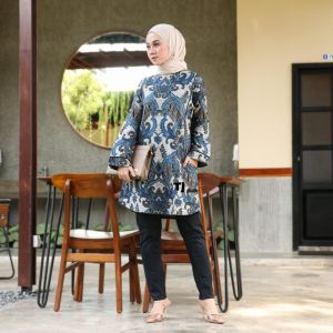 Baju Batik Kantoran Kain Katun Premium
