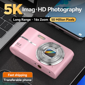 กล้องดิจิตอล4K 50MP การถ่ายภาพ HD CCD กล้องวิดีโอ Vlogging กล้องวิดีโอกล้องโฟกัสอัตโนมัติ16X ดิจิตอลซูมขนาดพกพากล้องขนาดเล็กพร้อมแฟลช