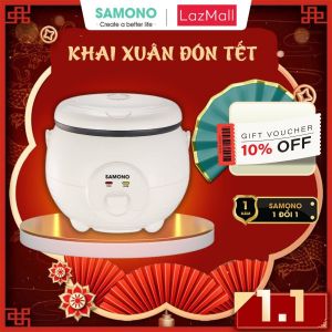 (BH 1 Năm)Samono Nồi cơm điện 1L 500W cho 2 người nấu cơm nhanh chóng thích hợp văn phòng ký túc xá và mang đi cơm dã ngoại SW-RCEC10