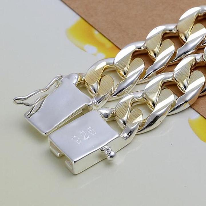%E3%80%90Hot%20item%E3%80%91%20New%20925%20Sterling%20Silver%20Solid%208/10mm%20Chain%20Bracelet%20Men%20Women%20Chain%20Noble%20Wedding%20Jewelry%20Charms%20Party%20Birthday%20-%20Image%203