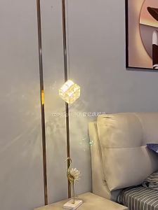 SXH  Light Luxury Crystal Bedside Small Pendant Light Living Room Background Wall Entryway Designer High-end Hotel Bedroom Pendant Light