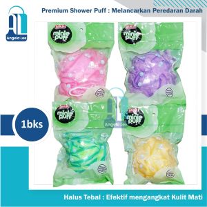 Dahlia Spon Mandi Premium Shower Puff Spons Badan Jaring Mengangkat Kulit Mati